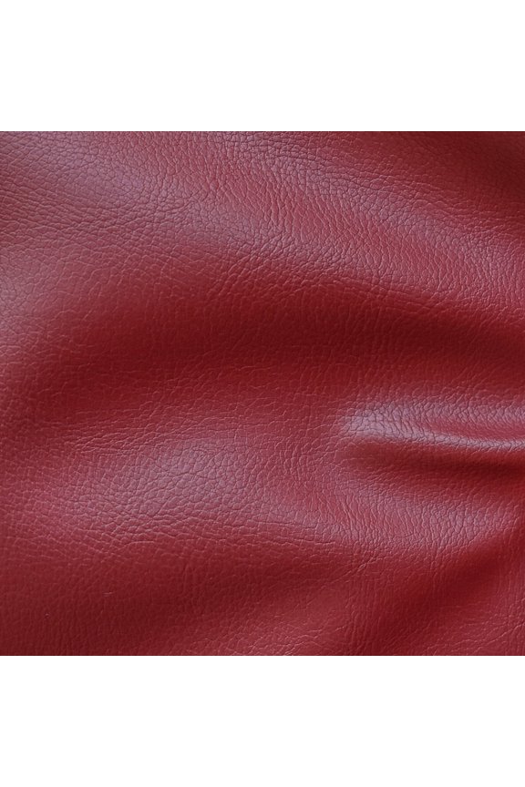 54" Wide Maroon Faux Leather By The Yard, 4 Continuous Yards 540 GSM 0.8mm Thickness Artificial Leather Fabric, Leatherette, Imitation Leather, Fashion Leather