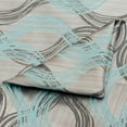 thumbnail image 1 of Fabric Mart Direct Aqua Cotton & Jacquard Weave Fabric By The Yard, 48 inches or 122 cm width, 1 Yard Blue Jacquard Fabric, Stripes, Upholstery Drapery Curtain Wholesale Fabric, Window Treatment, 1 of 8