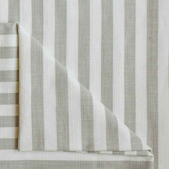 Fabric Mart Direct Beige Gingham Stripes Cotton Fabric By The Yard, 55 inch or 140 cm Width, Woven Upholstery Fabric, Drapery, Shower Curtain Fabric, Wholesale Fabric, Pure Cotton Fabric