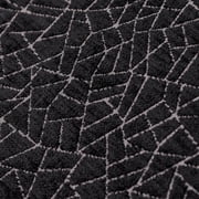 Fabric Mart Direct Black Jacquard Velvet Fabric By The Yard, 54 inches or 137 cm width, 5 Continuous Yards Black Jacquard Fabric, Web Abstract, Upholstery Drapery Curtain Wholesale Fabric