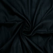 Fabric Mart Direct Black Silk Dupioni Fabric By The Yard, 41 inches or 104 cm width, 1 Continuous Yard Black Silk Fabric, Slubbed Silk Dupioni, Bridal Dress Silk Fabric, Wholesale Silk Dupioni Fabric