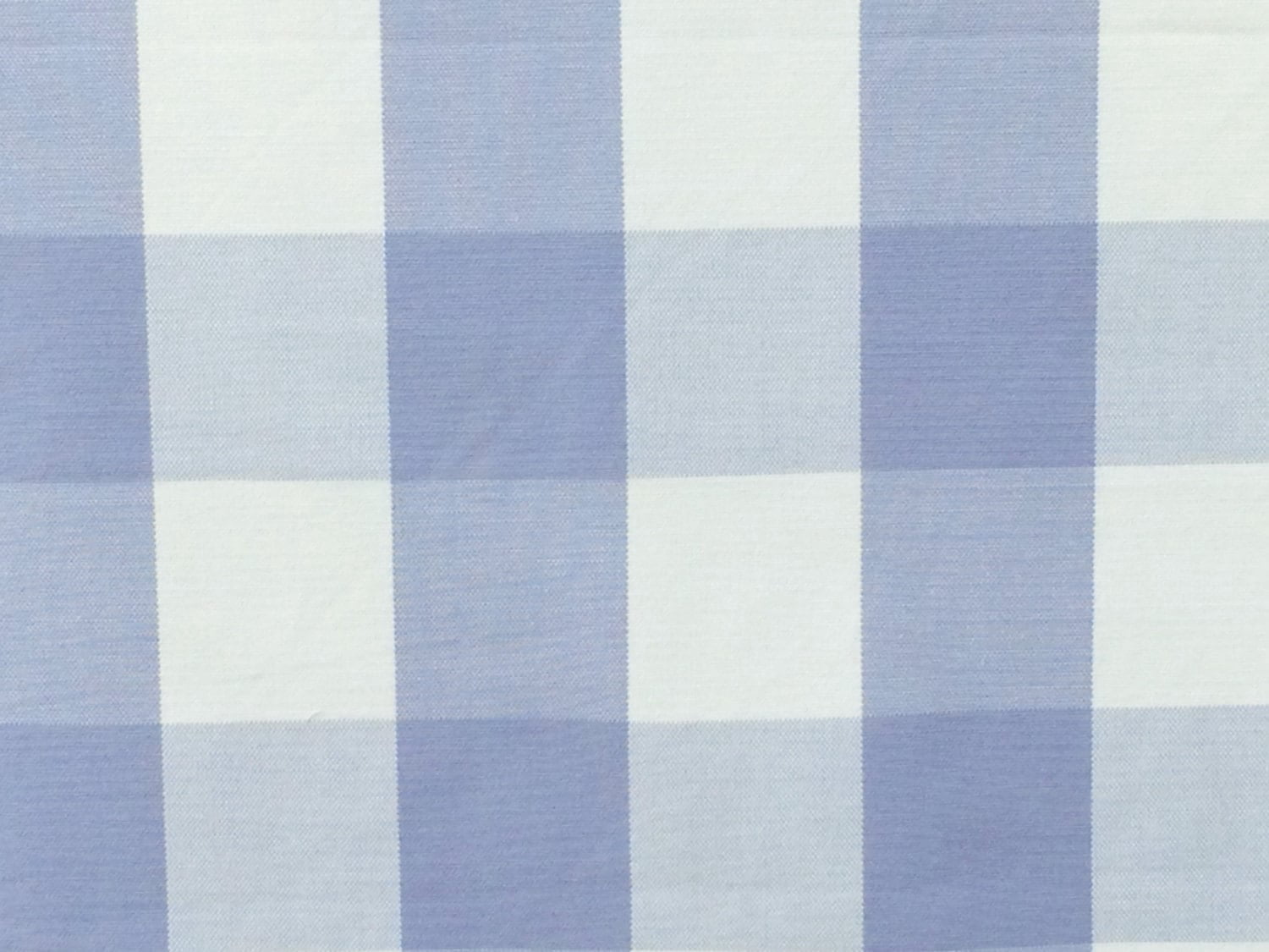 Fabric Mart Direct Blue Bell, White Cotton Fabric By The Yard, 55 inches or 140 cm width, 1 Yard Blue Cotton Fabric, Gingham Checks, Upholstery Drapery Shower Curtain Wholesale Fabric