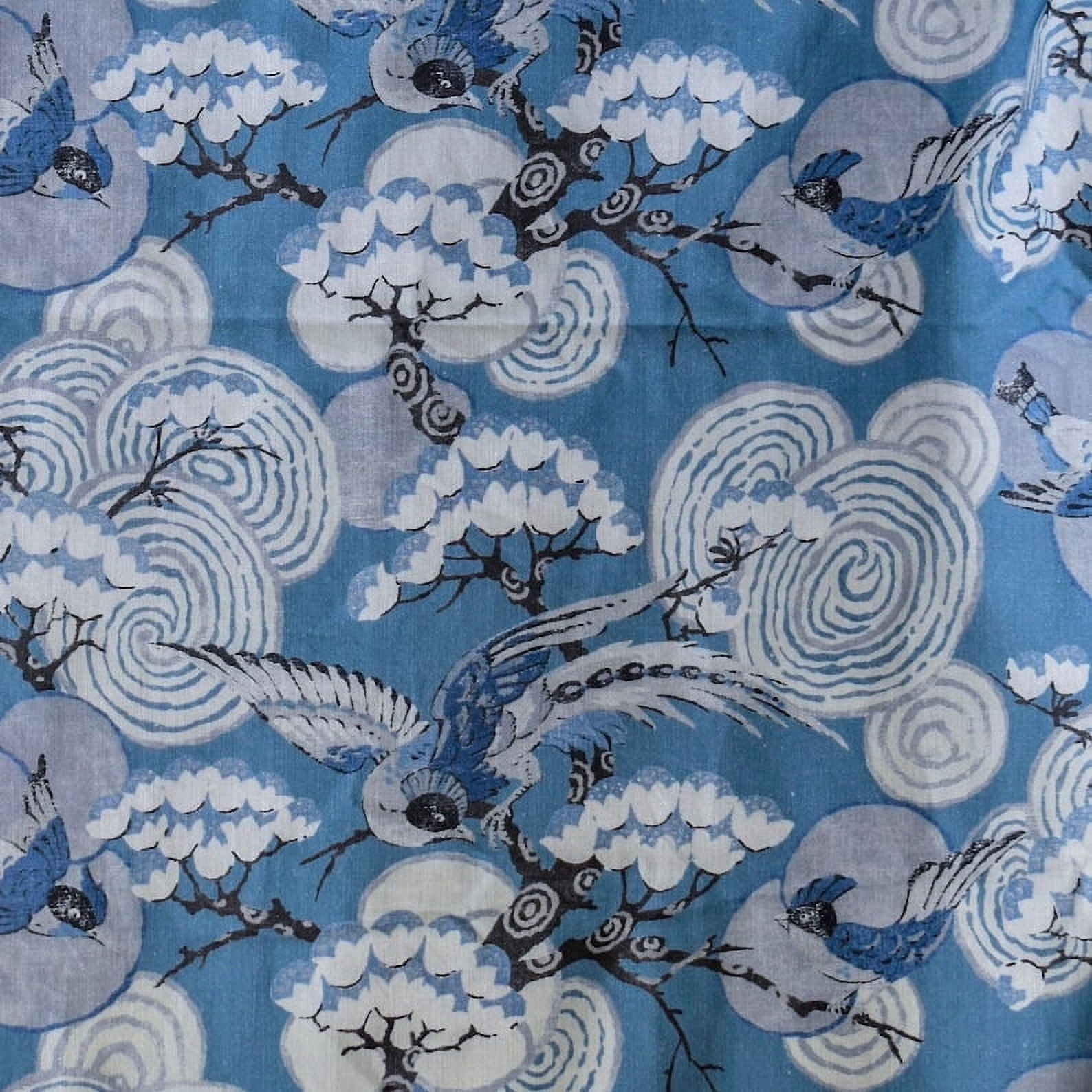 Fabric Mart Direct Blue, White, Gray Fabric by the Yard, 54 inches or ...