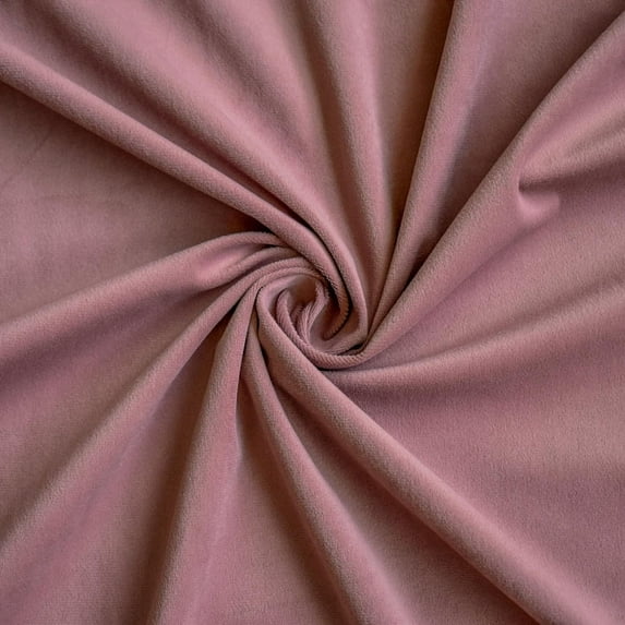 Fabric Mart Direct Blush Pink Fabric by the Yard, 54 inches or 137 cm Width Pink Velvet Fabric, 7 Continuous Yards Plush Velvet Fabric, Upholstery Fabric, Fabric For Curtains, Pillows