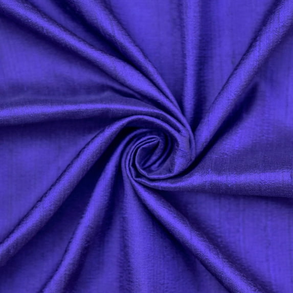 Fabric Mart Direct Bright Blue Silk Dupioni Fabric By The Yard, 41 inches or 104 cm width, 10 Continuous Yards Blue Silk Fabric, Slubbed Silk Dupioni, Bridal Dress Wholesale Silk Dupioni Fabric