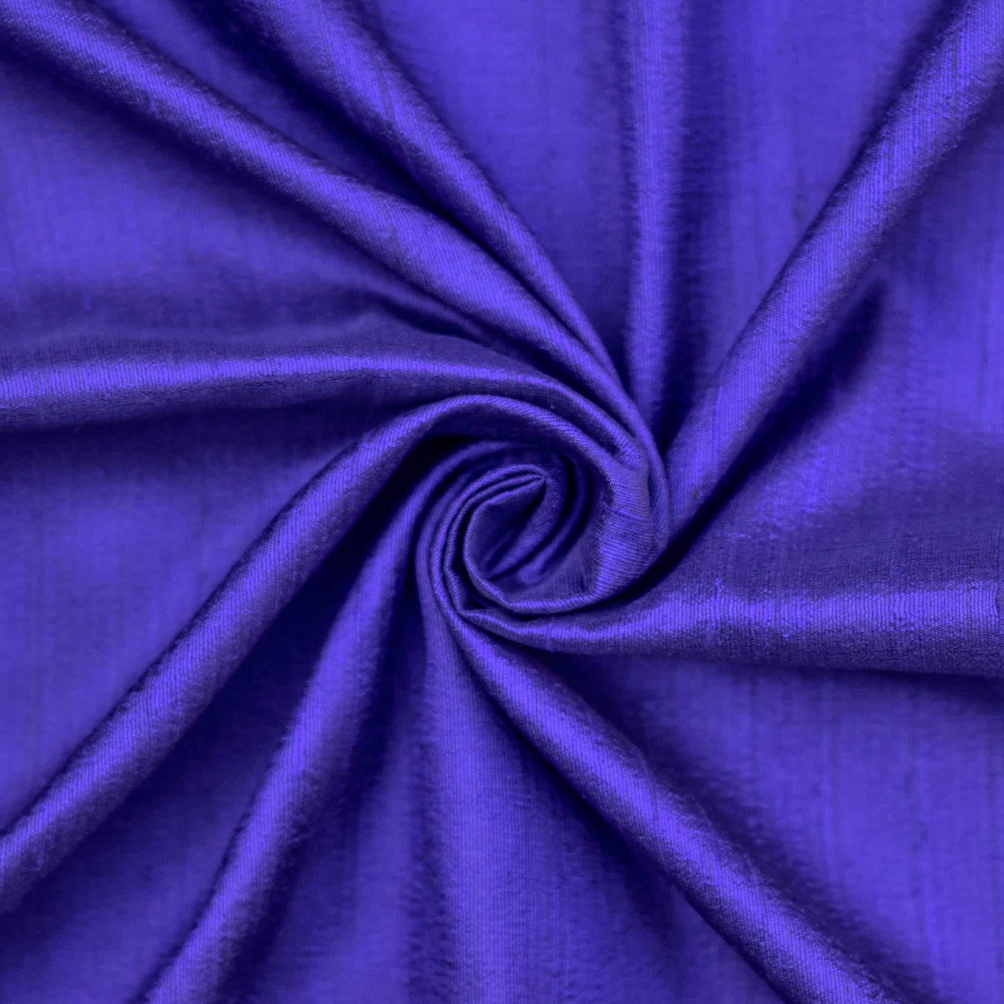 Fabric Mart Direct Bright Blue Silk Dupioni Fabric By The Yard, 41 inches or 104 cm width, 15 Continuous Yards Blue Silk Fabric, Slubbed Silk Dupioni, Bridal Dress Wholesale Silk Dupioni Fabric