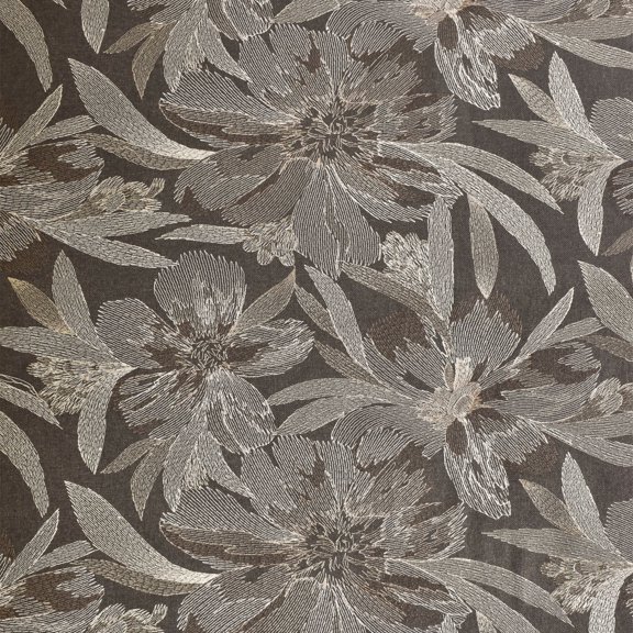 Fabric Mart Direct Brown, Beige Poly Wool Fabric By The Yard, 54 inches or 137 cm width, 11 Continuous Yards Beige Wool Fabric, Flower Embroidery, Upholstery Drapery Curtain Wholesale Fabric