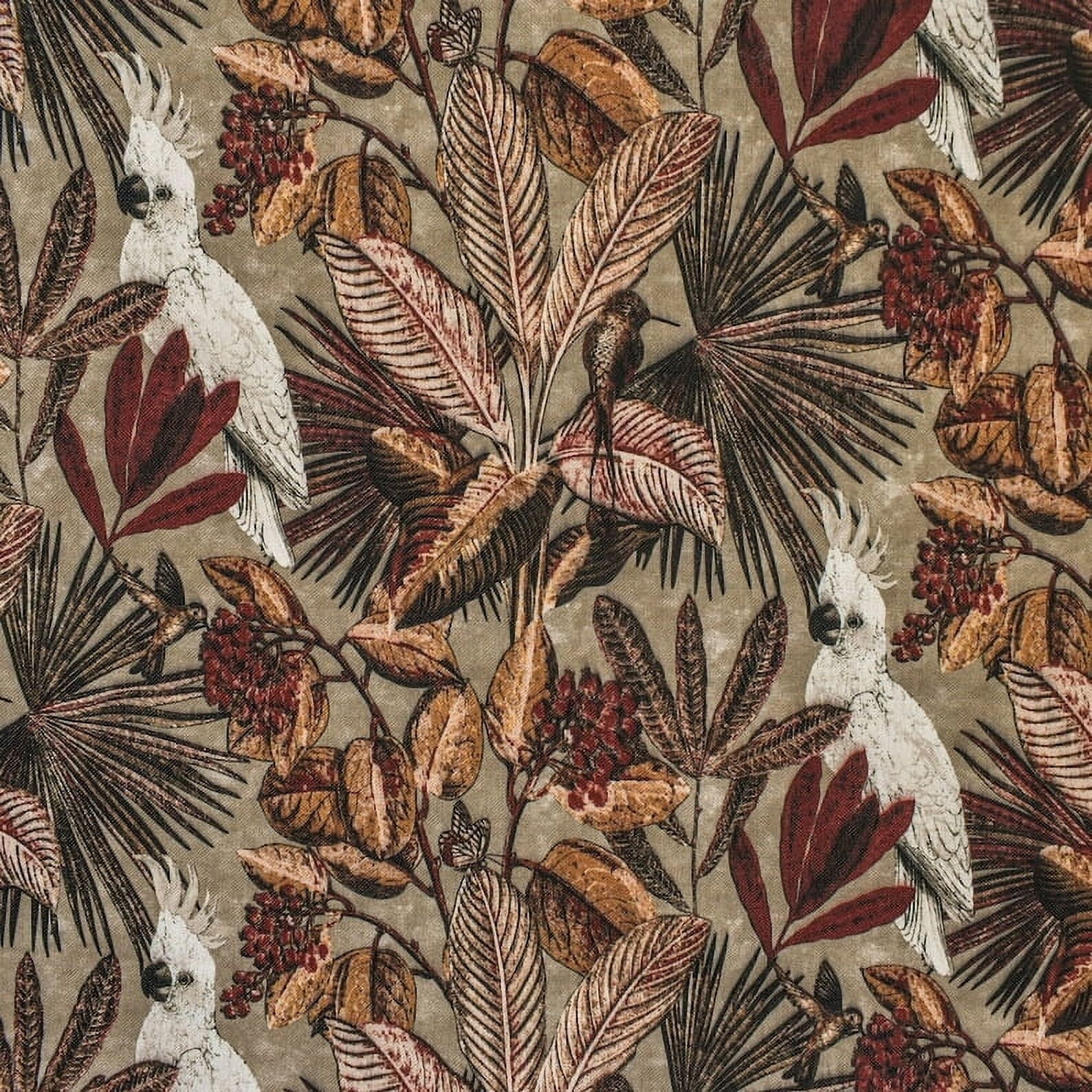 Drapery Continuous Fabric Mart Direct Cockatoo Cotton Printed Fabric By The Yard, 13 ...