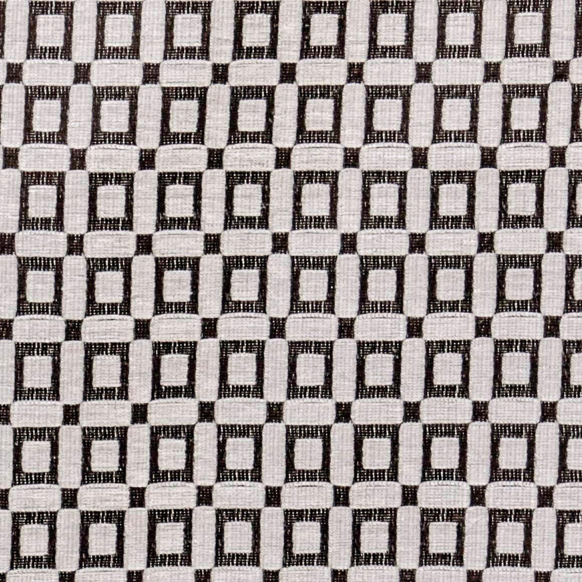Fabric Mart Direct Cream Jacquard Velvet Fabric By The Yard, 54 inches or 137 cm width, 11 Continuous Yards Cream Jacquard Fabric, Brown Blocks Geometric, Upholstery Drapery Curtain Wholesale Fabric