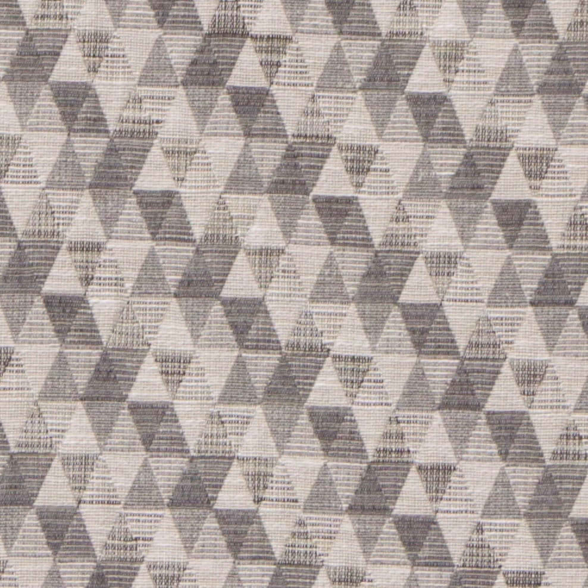 Fabric Mart Direct Cream Jacquard Velvet Fabric By The Yard, 54 inches or 137 cm width, 3 Continuous Yards Cream Jacquard Fabric, Beige Triangles Geometric, Upholstery Drapery Curtain Wholesale Fabric