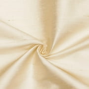 Fabric Mart Direct Cream Pure Silk Fabric By The Yard, 41 inches or 104 cm width, 2 Continuous Yards Cream Silk Fabric