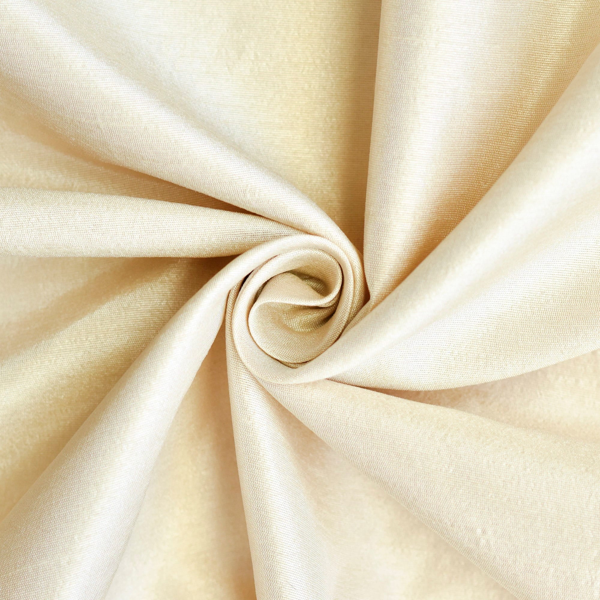 Cream 100% Pure Silk Fabric by the Yard, 41 Inch Pure Dupioni Silk Fabric,  Lustrous Slubbed Silk Fabric for Bridal Dresses, Curtains, Drapes 