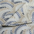 thumbnail image 1 of Fabric Mart Direct Dark Blue Cotton Fabric By The Yard, 46 inches or 117 cm width, 7 Continuous Yards Blue Cotton Fabric, Leaving Embroidery, Upholstery Drapery Curtain Wholesale Fabric, 1 of 8