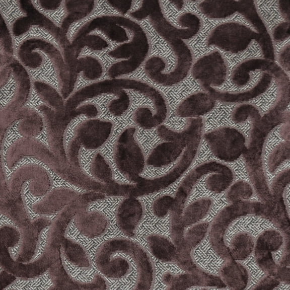 Fabric Mart Direct Dark Brown Jacquard Velvet Fabric By The Yard, 54 inches or 137 cm width, 11 Continuous Yards Brown Jacquard Fabric, Velvet Flower, Upholstery Drapery Curtain Wholesale Fabric