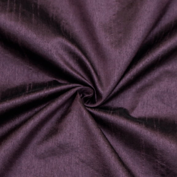 Fabric Mart Direct Dark Plum Faux Silk Fabric By The Yard, 42 inches or 107 cm width, 1 Yard Purple Silk Fabric, Slubbed Faux Silk, Bridal Dress Silk Fabric, Wholesale Art Silk Fabric