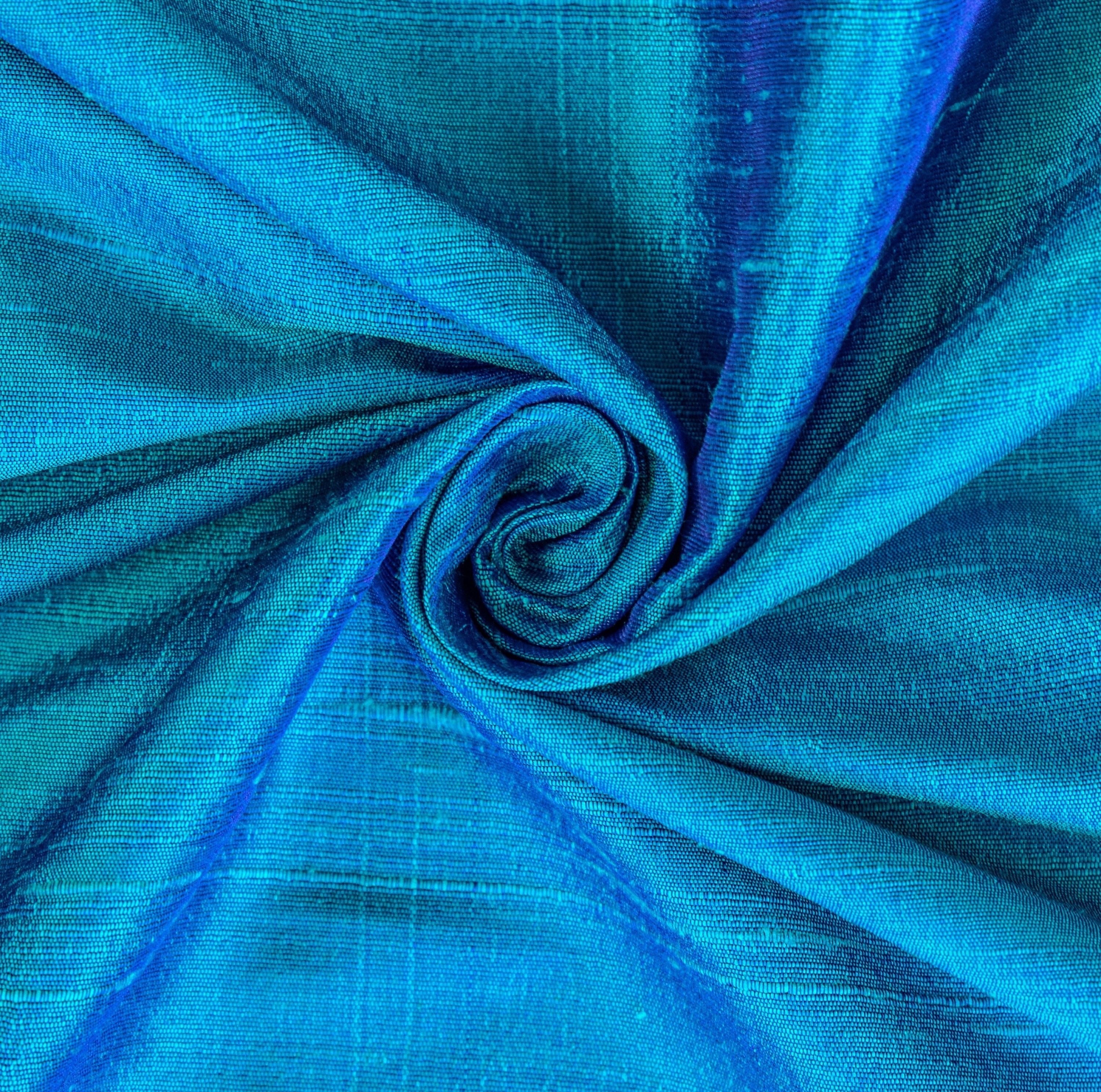 Fabric Mart Direct Fabric Silk, Blue, Turquoise Blue Dupioni Silk Fabric, Blue Silk Fabric Silk Sari Fabric By The Yard, 2 Continuous Yards Dupioni Silk Fabric, 41" width Silk Dupioni Fabric by Yard