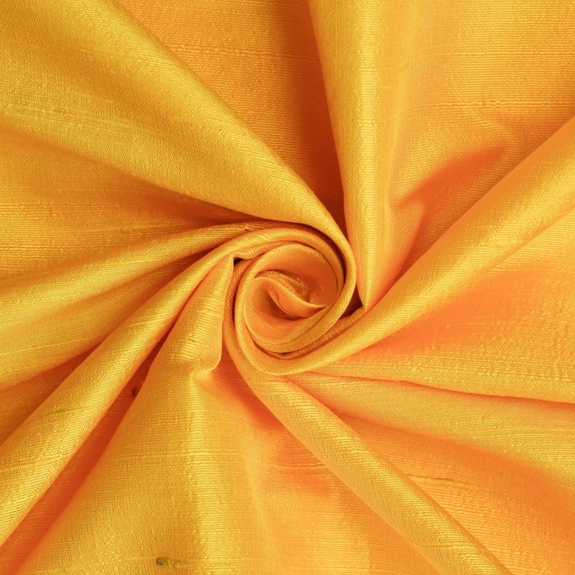 Fabric Mart Direct Fabric Silk, Bright Saffron Yellow Silk Dupioni Fabric, Yellow Silk Fabric Indian Silk Fabrics By The Yard, 20 Continuous Yards 41 inch width Silk Dupioni Fabric by Yard For Bridal