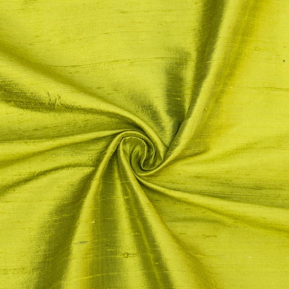 Fabric Mart Direct Fabric Silk, Chartreuse Green Silk Fabric, Pure Dupion Silk Fabric Silk Fabric Clothing, 20 Continuous Yards Pure Silk Fabric, 41 inches width 100% Pure Silk Fabric by Yard