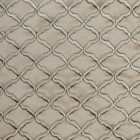 Fabric Mart Direct Gold Zari Fabric by the Yard, 44 inches or 112 cm Width Beige Satin Fabric, 2 Yards Satin with Zari Embroidery Fabric, Upholstery Fabric, Fabric For Curtains, Fabric For Pillows
