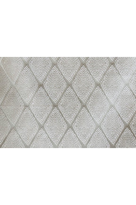 Grayish Beige Jacquard Textured Fabric By The Yard, 54 inches / 137 cm width, 4 Continuous Yards Beige Jacquard Fabric, Geometric Textured Diamonds, Upholstery Drapery Curtain