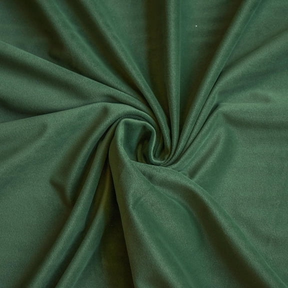 Fabric Mart Direct Green Fabric by the Yard, 54 inches or 137 cm Width Green Velvet Fabric, 15 Continuous Yards Plush Velvet Fabric, Upholstery Fabric, Fabric For Curtains, Pillows