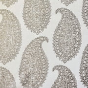 Fabric Mart Direct Grey Paisley Woven Fabric By The Yard, Cotton Fabric, Upholstery Fabric, Curtain Fabric, Wholesale Fabric, Floral Fabric, Indian Woven Fabric