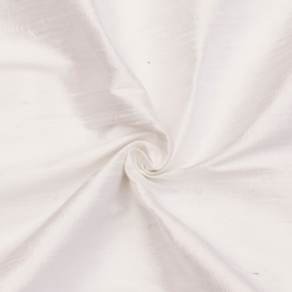 Fabric Mart Direct Ivory 100% Pure Silk Fabric By The Yard, 41 inches or 104 cm width, 15 Continuous Yards Ivory Silk Fabric, Pure Silk Dupioni Bridal Dress Upholstery Curtain Wholesale Fabric