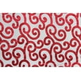 thumbnail image 1 of Fabric Mart Direct Ivory Burnout Velvet Fabric By The Yard, 46 inches or 117 cm width, 1 Yard Ivory Velvet Fabric, Cayenne Red Scrolls, Upholstery Drapery Curtain Wholesale Fabric, Window Treatment, 1 of 5