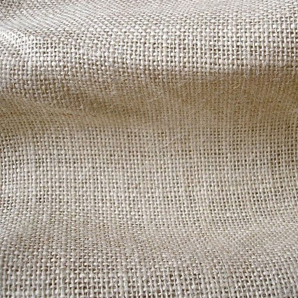 Fabric Mart Direct Light Beige Burlap Fabric By The Yard, 51 inches or