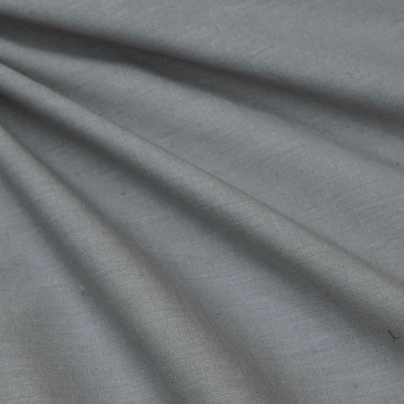 Fabric Mart Direct Light Gray Cotton Linen Fabric By The Yard, 42 inches or 107 cm width, 3 Continuous Yards Gray Cotton Fabric, Cotton Linen Apparel Clothes Fabric, Upholstery Curtain Fabric