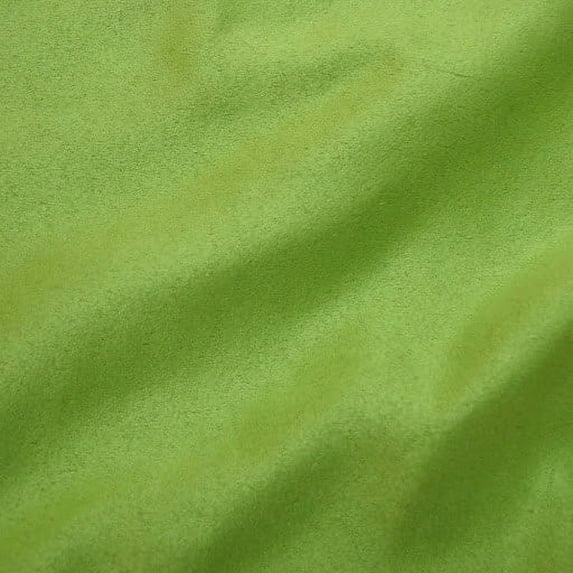 Fabric Mart Direct Lime Green Faux Suede Fabric By The Yard, 42 inches or 107 cm width, 14 Continuous Yards Green Suede Fabric, Solid Faux Suede Upholstery Fabric, Curtain Wholesale Faux Suede Fabric