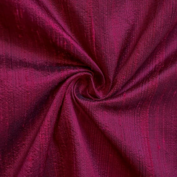 Fabric Mart Direct Magenta Red Silk Dupioni Fabric By The Yard, 41 inches or 104 cm width, 9 Continuous Yards Red Silk Fabric, Slubbed Silk Dupioni, Bridal Dress Wholesale Silk Dupioni Fabric