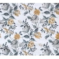 thumbnail image 1 of Fabric Mart Direct Mustard, Grey, Dark Blue Printed Cotton Fabric by the Yard, 54 inches or 137 cm Width Yellow Cotton Fabric, 6 Yards Floral Cotton Upholstery Fabric For Curtains, Pillows, 1 of 6