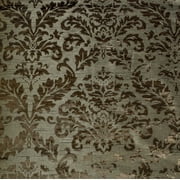 Fabric Mart Direct Olive Burnout Velvet Fabric By The Yard, 54 inches or 137 cm width, 1 Yard Green Velvet Fabric, Damask, Upholstery Clothing Wholesale Fabric, Window Treatment