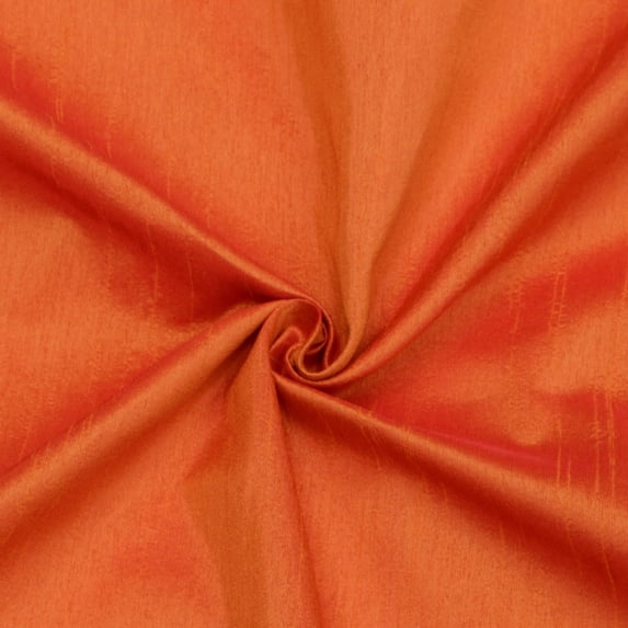 Fabric Mart Direct Orange Faux Silk Fabric By The Yard, 42 inches or 107 cm width, 1 Yard Orange Silk Fabric, Art Silk Fabric