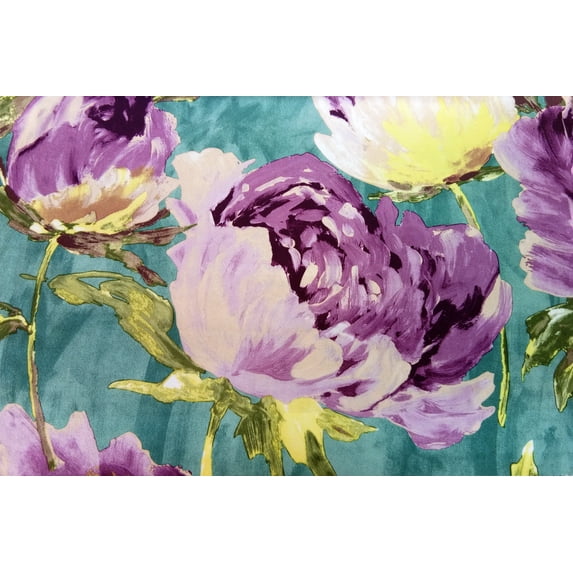 Fabric Mart Direct Pink Polyester Velvet Fabric By The Yard, 54 inch or 137 cm width, 7 Continuous Yards Pink Velvet Fabric, Pink Roses, Upholstery Drapery Curtain Wholesale Fabric, Window Treatment