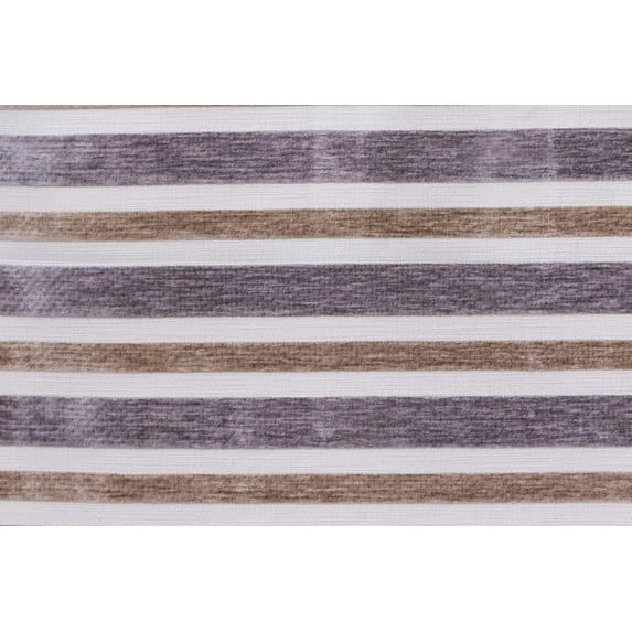Fabric Mart Direct Purple, Beige Jacquard Velvet Fabric By The Yard, 54 inches or 137 cm width, 1 Yard Beige Jacquard Fabric, Chenille Stripes, Upholstery Drapery Curtain Wholesale Fabric