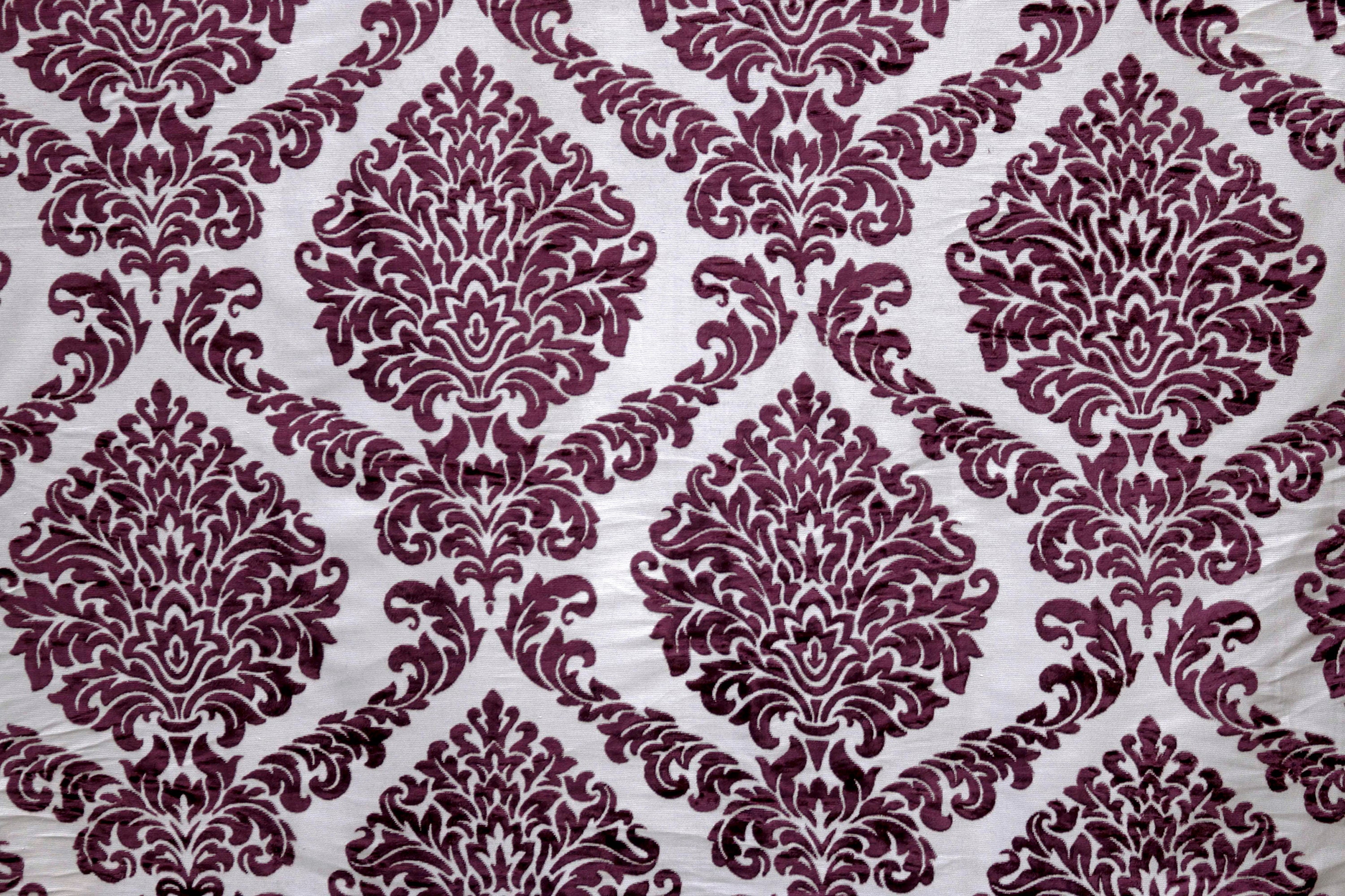 Fabric Mart Direct Purple Burnout Velvet Fabric By The Yard, 44 inches ...