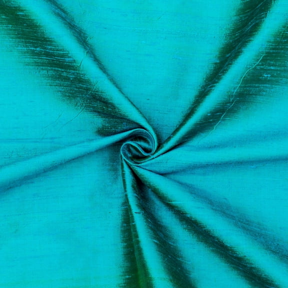 Fabric Mart Direct Raw Silk Fabric By The Yard, Turquoise Green Silk Fabric, Pure Silk Dupioni Fabric Silk Dress Fabric, 4 Continuous Yards 41" width 100% Pure Silk Fabric by Yard Wholesale