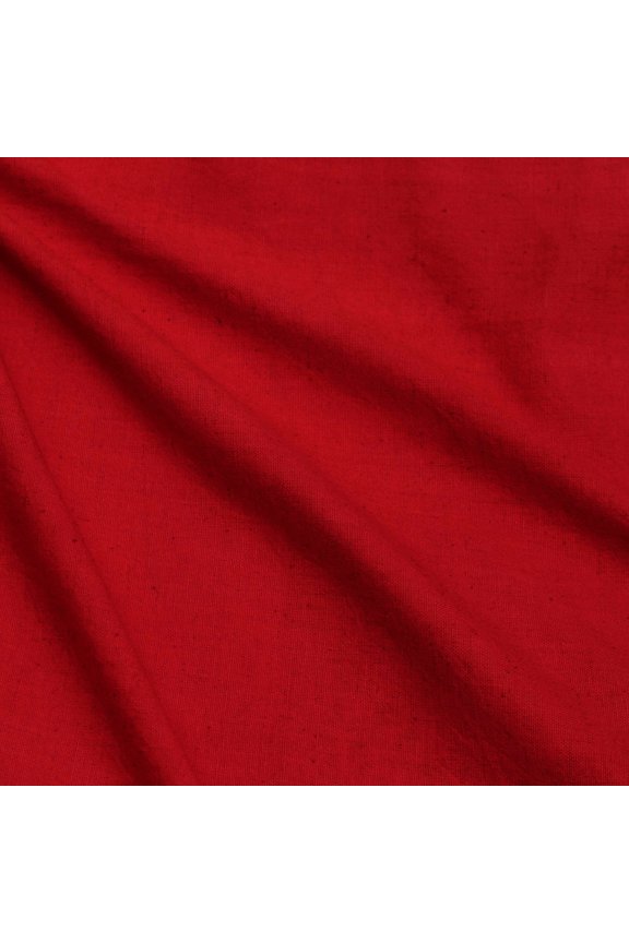 Red Cotton Linen Fabric By The Yard, 42 inches or 107 cm width, 1 Yard Red Cotton Fabric