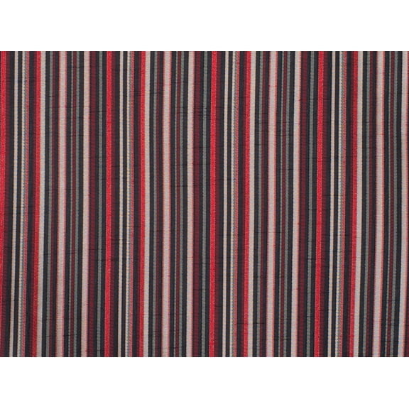 Fabric Mart Direct Red Jacquard Weave Fabric By The Yard, 54 inches or 137 cm width, 14 Continuous Yards Red Jacquard Fabric, Broadway Stripes, Upholstery Drapery Curtain Wholesale Fabric