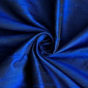 Fabric Mart Direct Royal Blue Silk Dupioni Fabric By The Yard, 41 inches or 104 cm width, 1 Continuous Yard Blue Silk Fabric, Slubbed Silk Dupioni, Bridal Dress Wholesale Silk Dupioni Fabric