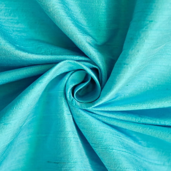 Fabric Mart Direct Sea Green Silk Dupioni Fabric By The Yard, 41 inches or 104 cm width, 13 Continuous Yards Green Silk Fabric, Slubbed Silk Dupioni, Bridal Dress Wholesale Silk Dupioni Fabric