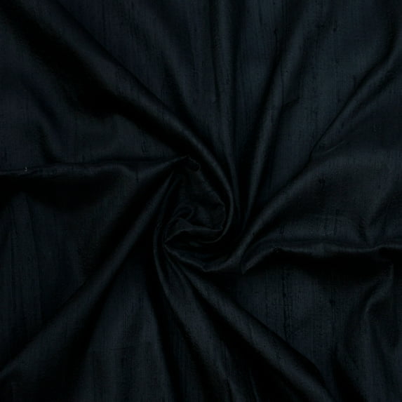 Fabric Mart Direct Silk Fabric, Black Dupioni Silk Fabric, Black Silk Fabric Luxury Silk Fabric, 1 Continuous Yard Dupioni Silk Fabric, 41 inches width Silk Dupioni Fabric by Yard Slubbed Silk