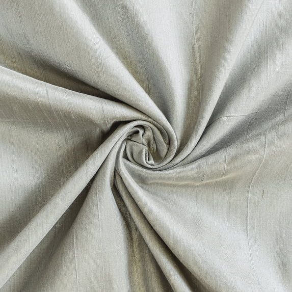 Fabric Mart Direct Silk Fabric, Light Gray Silk Dupioni Fabric, Light Gray Silk Dupioni Fabric Silk Fabric, 12 Continuous Yards 41 inch width Silk Dupioni Fabric by Yard Slubbed Silk Drape