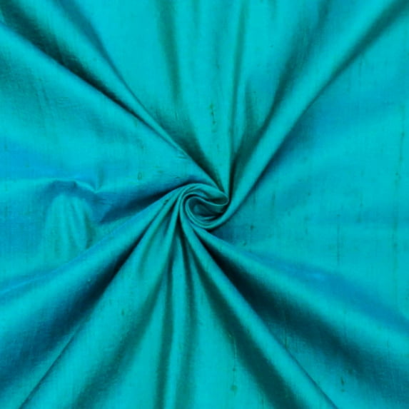 Fabric Mart Direct Silk Fabric, Peacock Green Blue Dupioni Silk Fabric, Blue Silk Fabric Iridescent Silk Fabric By The Yard, 5 Continuous Yards 41 inch width Silk Dupioni Fabric by Yard