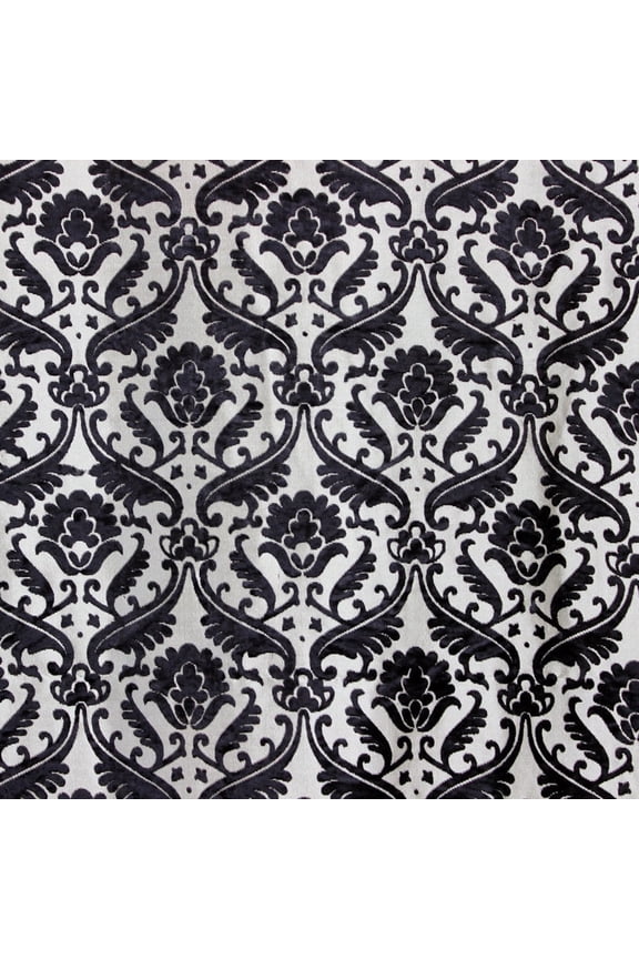 Silver Gray Burnout Velvet Fabric By The Yard, 54 inches or 137 cm width, 14 Continuous Yards Gray Velvet Fabric, Black Love, Upholstery Drapery Curtain Wholesale Fabric