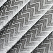 Fabric Mart Direct Silver Jacquard Velvet Fabric By The Yard, 54 inches or 137 cm width, 1 Yard Silver Jacquard Fabric, Chevron, Upholstery Drapery Curtain Wholesale Fabric, Window Treatment