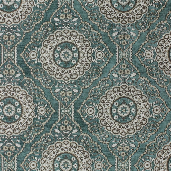 Fabric Mart Direct Off White, Beige Chenille Velvet Fabric By The Yard, 54 inches or 137 cm width, 9 Continuous Yards Beige Jacquard Fabric, Geometric Eclectic Chenille, Upholstery Curtain Wholesale