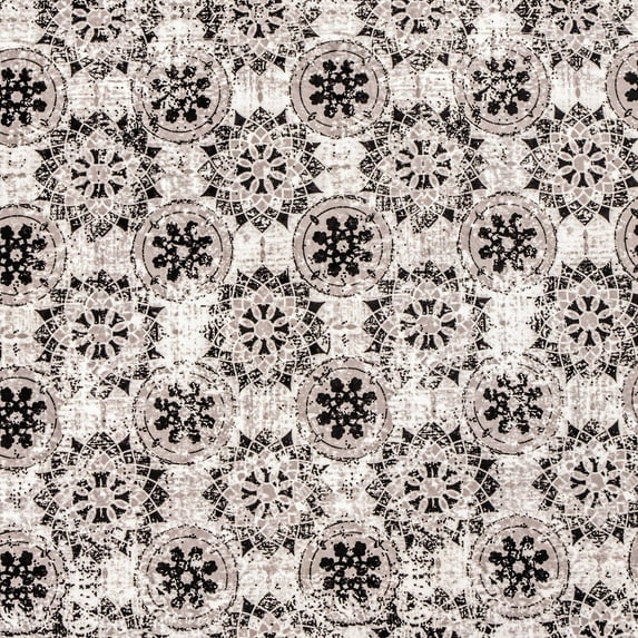 Fabric Mart Direct White, Black Digital Print Polyester Fabric By The Yard, 54 inches or 137 cm width, 1 Yard Black Polyester Fabric, Victorian Baroque, Upholstery Drapery Curtain Wholesale Fabric